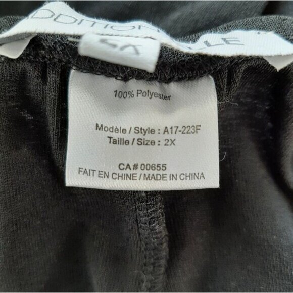 ADDITION ELLE / Convertible Dress to Skirt Cover-up Beach Wrap Black Sz 2X - Picture 11 of 11